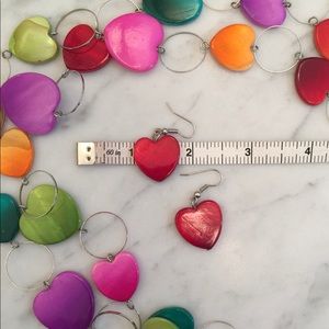 🍒🍒🍒Necklace&Earrings. Multi-color & Silver Wire